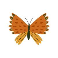 hand gezeichneter schmetterling im flachen stil. Kinderillustration vektor