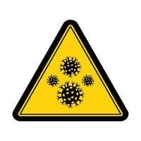 Coronavirus-Warnschild-Design-Vektorillustration vektor