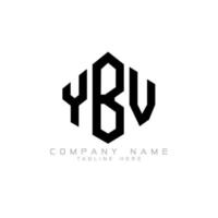 ybv-Buchstaben-Logo-Design mit Polygonform. ybv Polygon- und Würfelform-Logo-Design. ybv Sechseck-Vektor-Logo-Vorlage in weißen und schwarzen Farben. ybv-monogramm, geschäfts- und immobilienlogo. vektor