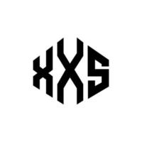 xxs-Buchstaben-Logo-Design mit Polygonform. xxs Polygon- und Würfelform-Logo-Design. xxs Sechseck-Vektor-Logo-Vorlage in weißen und schwarzen Farben. xxs-Monogramm, Geschäfts- und Immobilienlogo. vektor