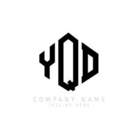 yqd-Buchstaben-Logo-Design mit Polygonform. yqd Polygon- und Würfelform-Logo-Design. yqd Sechseck-Vektor-Logo-Vorlage in weißen und schwarzen Farben. yqd-monogramm, geschäfts- und immobilienlogo. vektor