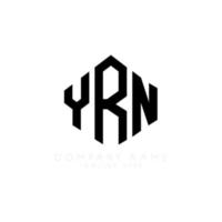 yrn-Buchstaben-Logo-Design mit Polygonform. yrn Polygon- und Würfelform-Logo-Design. yrn Sechseck-Vektor-Logo-Vorlage in weißen und schwarzen Farben. yrn-monogramm, geschäfts- und immobilienlogo. vektor