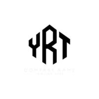 yrt-Buchstaben-Logo-Design mit Polygonform. yrt-polygon- und würfelform-logo-design. yrt Sechseck-Vektor-Logo-Vorlage in weißen und schwarzen Farben. yrt-monogramm, geschäfts- und immobilienlogo. vektor