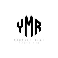 YMR-Brief-Logo-Design mit Polygonform. ymr-polygon- und würfelform-logo-design. ymr Sechseck-Vektor-Logo-Vorlage in weißen und schwarzen Farben. ymr-monogramm, geschäfts- und immobilienlogo. vektor
