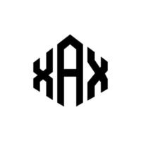 xax-Buchstaben-Logo-Design mit Polygonform. xax Logo-Design in Polygon- und Würfelform. xax Sechseck-Vektor-Logo-Vorlage in weißen und schwarzen Farben. xax-monogramm, geschäfts- und immobilienlogo. vektor