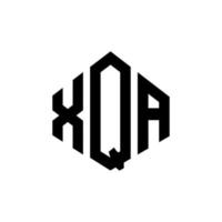 xqa-Buchstaben-Logo-Design mit Polygonform. xqa Polygon- und Würfelform-Logo-Design. xqa Sechseck-Vektor-Logo-Vorlage in weißen und schwarzen Farben. xqa monogramm, geschäfts- und immobilienlogo. vektor