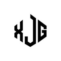 xjg-Buchstaben-Logo-Design mit Polygonform. xjg Polygon- und Würfelform-Logo-Design. xjg Sechseck-Vektor-Logo-Vorlage in weißen und schwarzen Farben. xjg-monogramm, geschäfts- und immobilienlogo. vektor