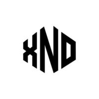 xno-Buchstaben-Logo-Design mit Polygonform. xno Polygon- und Würfelform-Logo-Design. xno Sechseck-Vektor-Logo-Vorlage in weißen und schwarzen Farben. xno Monogramm, Geschäfts- und Immobilienlogo. vektor