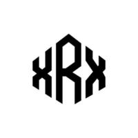 xrx-Buchstaben-Logo-Design mit Polygonform. xrx-Polygon- und Würfelform-Logo-Design. xrx Hexagon-Vektor-Logo-Vorlage in weißen und schwarzen Farben. xrx-monogramm, geschäfts- und immobilienlogo. vektor