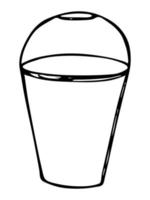 söt kopp vatten, milkshake, juice eller läsk. dryck illustration. enkel cocktail clipart vektor