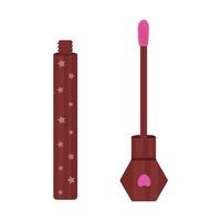 rosa Lipgloss Burgunder Tube vektor