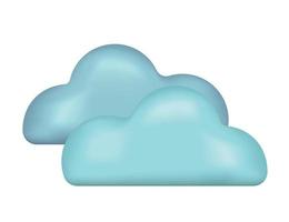 Wolken-Emoji-Symbol. Wettersymbol für bewölkten Tag. Vektor-Illustration vektor