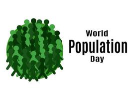 världens befolkningsdag, idé för affisch, banderoll, flygblad eller vykort vektor