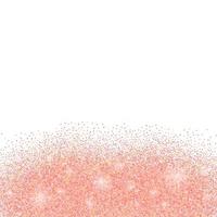 vit bakgrund med rosa guld glitter gnistrar eller konfetti och utrymme för text. vektor