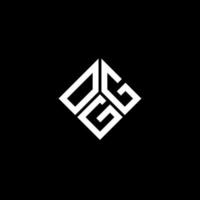 ogg-Buchstaben-Logo-Design auf schwarzem Hintergrund. ogg kreative Initialen schreiben Logo-Konzept. Ogg-Buchstaben-Design. vektor