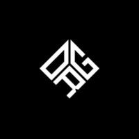 org-Brief-Logo-Design auf schwarzem Hintergrund. org kreative Initialen schreiben Logo-Konzept. org Briefgestaltung. vektor