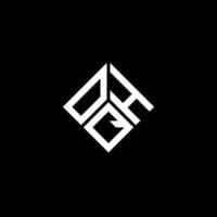 Oqh-Brief-Logo-Design auf schwarzem Hintergrund. oqh kreative Initialen schreiben Logo-Konzept. oqh Briefgestaltung. vektor