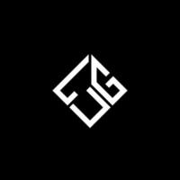 lug brev logotyp design på svart bakgrund. lug kreativa initialer brev logotyp koncept. lug bokstav design. vektor