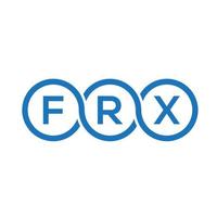 frx brev logotyp design på svart bakgrund. frx kreativa initialer brev logotyp koncept. frx bokstavsdesign. vektor