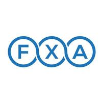 fxa-Brief-Logo-Design auf schwarzem Hintergrund. fxa kreatives Initialen-Buchstaben-Logo-Konzept. fxa Briefdesign. vektor