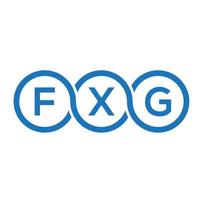 fxg-Buchstaben-Logo-Design auf schwarzem Hintergrund. fxg kreative Initialen schreiben Logo-Konzept. fxg Briefdesign. vektor