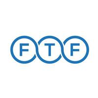 ftf-Buchstaben-Logo-Design auf schwarzem Hintergrund. ftf kreative Initialen schreiben Logo-Konzept. ftf Briefgestaltung. vektor
