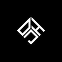 ojh-Buchstaben-Logo-Design auf schwarzem Hintergrund. ojh kreative Initialen schreiben Logo-Konzept. ojh Briefgestaltung. vektor