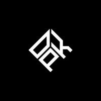 opk-Brief-Logo-Design auf schwarzem Hintergrund. opk kreative Initialen schreiben Logo-Konzept. opk Briefgestaltung. vektor