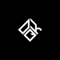 oqk-Buchstaben-Logo-Design auf schwarzem Hintergrund. oqk kreative Initialen schreiben Logo-Konzept. oqk Briefgestaltung. vektor