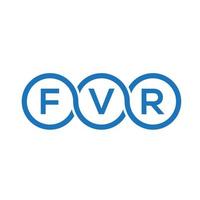 fvr-Brief-Logo-Design auf schwarzem Hintergrund. fvr kreative Initialen schreiben Logo-Konzept. fvr Briefgestaltung. vektor