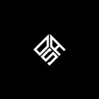 osa-buchstabe-logo-design auf schwarzem hintergrund. osa kreative Initialen schreiben Logo-Konzept. osa Briefgestaltung. vektor
