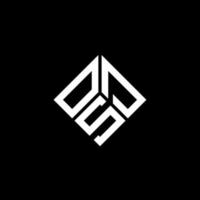 osd-Buchstaben-Logo-Design auf schwarzem Hintergrund. osd kreative Initialen schreiben Logo-Konzept. OSD-Briefgestaltung. vektor