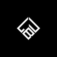 LBU-Brief-Logo-Design auf schwarzem Hintergrund. lbu kreative Initialen schreiben Logo-Konzept. lbu Briefgestaltung. vektor