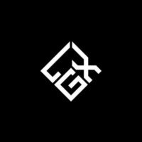 lgx-Buchstaben-Logo-Design auf schwarzem Hintergrund. lgx kreatives Initialen-Buchstaben-Logo-Konzept. lgx-Briefgestaltung. vektor
