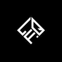 lfq brev logotyp design på svart bakgrund. lfq kreativa initialer bokstavslogotyp koncept. lfq bokstavsdesign. vektor