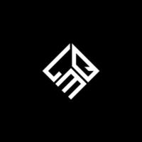 lmq-Brief-Logo-Design auf schwarzem Hintergrund. lmq kreative Initialen schreiben Logo-Konzept. lmq Briefgestaltung. vektor