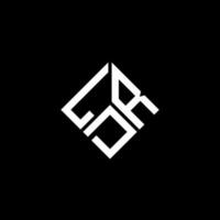 Ldr-Brief-Logo-Design auf schwarzem Hintergrund. ldr kreative Initialen schreiben Logo-Konzept. ldr Briefgestaltung. vektor