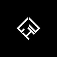 lhu brev logotyp design på svart bakgrund. lhu kreativa initialer brev logotyp koncept. lhu bokstavsdesign. vektor