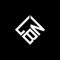 lbn-Buchstaben-Logo-Design auf schwarzem Hintergrund. lbn kreative Initialen schreiben Logo-Konzept. lbn Briefgestaltung. vektor