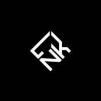 lnk-Buchstaben-Logo-Design auf schwarzem Hintergrund. lnk kreative Initialen schreiben Logo-Konzept. lnk-Briefgestaltung. vektor