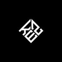 Kez-Brief-Logo-Design auf schwarzem Hintergrund. kez kreative Initialen schreiben Logo-Konzept. kez Briefgestaltung. vektor