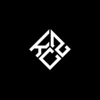 kcz-Brief-Logo-Design auf schwarzem Hintergrund. kcz kreative Initialen schreiben Logo-Konzept. kcz Briefgestaltung. vektor