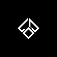 lod-Buchstaben-Logo-Design auf schwarzem Hintergrund. lod kreative Initialen schreiben Logo-Konzept. lod Briefgestaltung. vektor