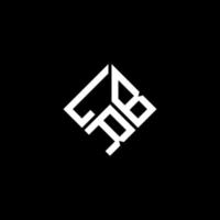 lrb-Buchstaben-Logo-Design auf schwarzem Hintergrund. lrb kreative Initialen schreiben Logo-Konzept. lrb Briefgestaltung. vektor