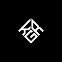 kgr-Buchstaben-Logo-Design auf schwarzem Hintergrund. kgr kreatives Initialen-Buchstaben-Logo-Konzept. kgr Briefgestaltung. vektor