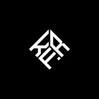 kfr-Brief-Logo-Design auf schwarzem Hintergrund. kfr kreative Initialen schreiben Logo-Konzept. kfr Briefgestaltung. vektor
