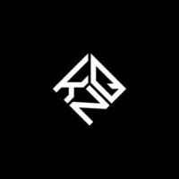 kq-Buchstaben-Logo-Design auf schwarzem Hintergrund. kq kreative Initialen schreiben Logo-Konzept. knq Briefgestaltung. vektor