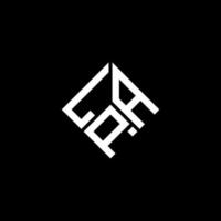 LPA-Brief-Logo-Design auf schwarzem Hintergrund. lpa kreative Initialen schreiben Logo-Konzept. lpa Briefgestaltung. vektor