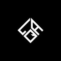 lqa-Buchstaben-Logo-Design auf schwarzem Hintergrund. lqa kreatives Initialen-Buchstaben-Logo-Konzept. lqa Briefgestaltung. vektor