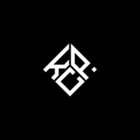 kcp-Brief-Logo-Design auf schwarzem Hintergrund. kcp kreatives Initialen-Buchstaben-Logo-Konzept. kcp Briefgestaltung. vektor